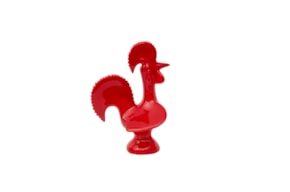 ROOSTER  15X11.5X7CM RED